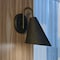 Vaxcel Hanson Steel 1 Light LED Matte Black and White Contemporary Dark Sky In/Outdoor Wall Sconce T0740 - alternate 1